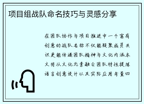 项目组战队命名技巧与灵感分享